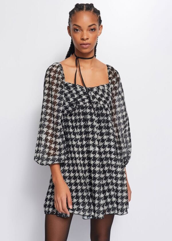 Georgette dress with print Denny Rose