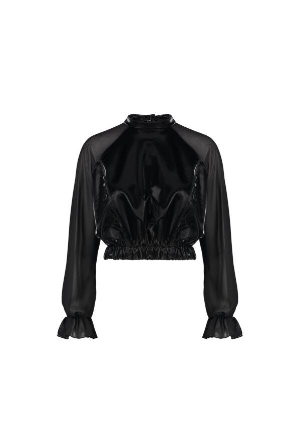 Faux leather blouse Denny Rose