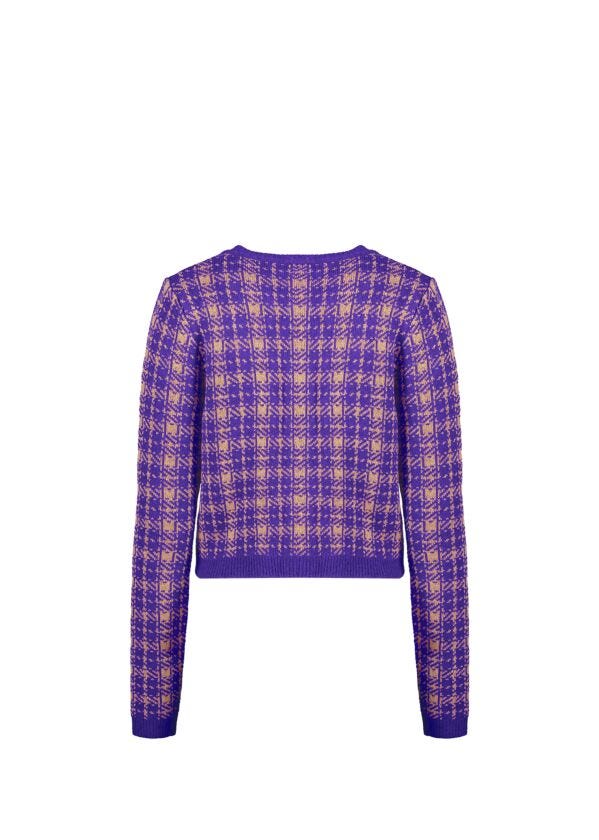 Checked cardigan