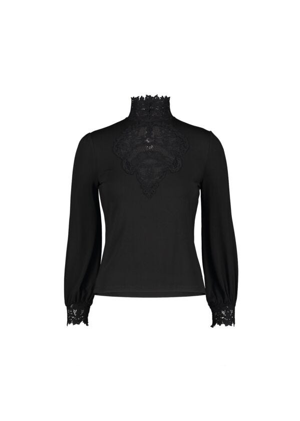 T-shirt in jersey con pizzo Denny Rose