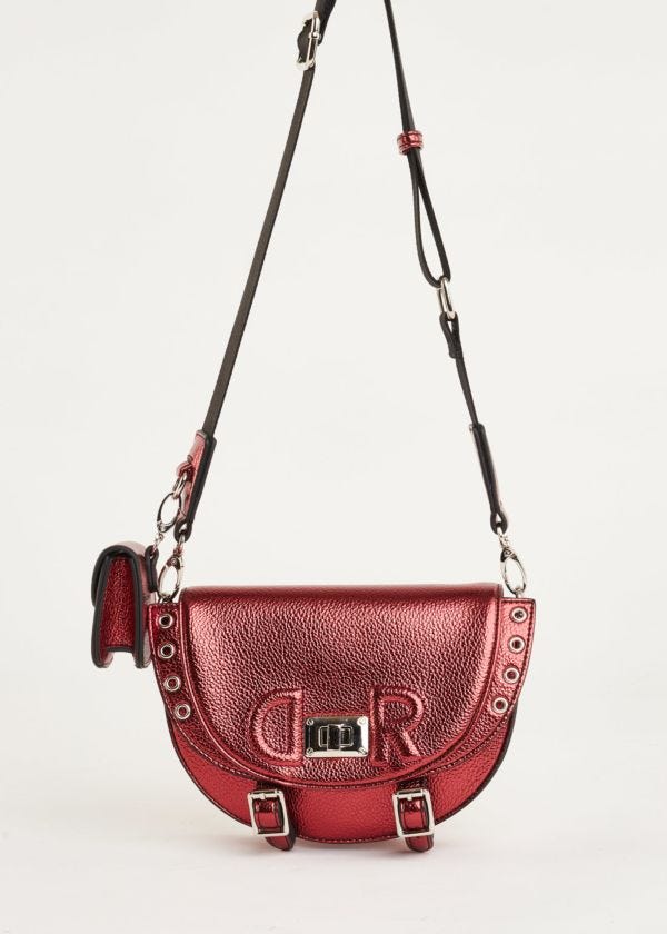 Crossbody bag in laminated faux leather Denny Rose Borse