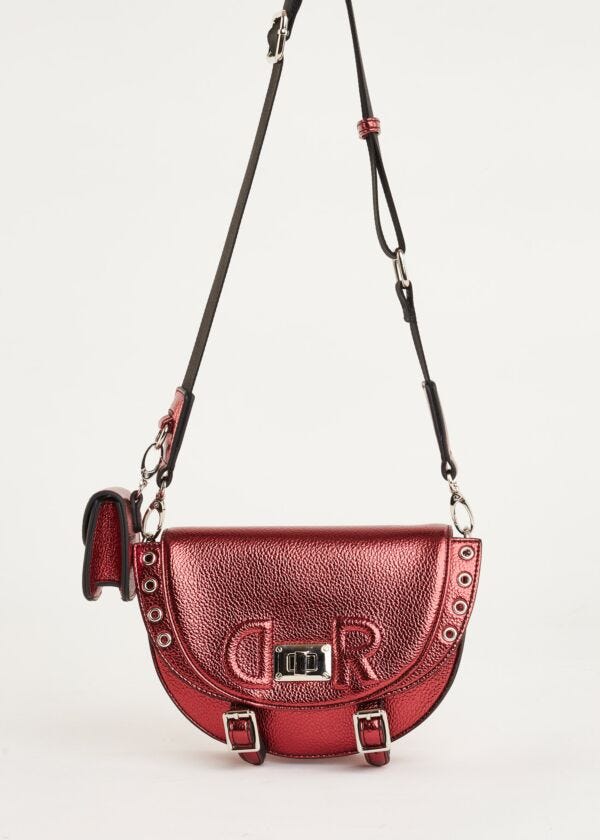 Crossbody bag in laminated faux leather Denny Rose Borse