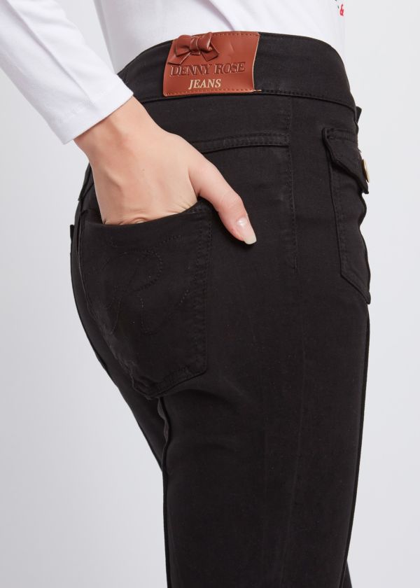 Flared push-up trousers