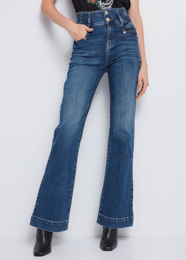 Jeans with lettering print