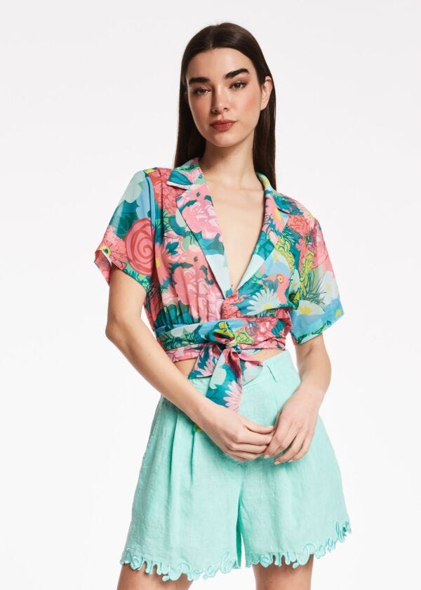 Blusa in georgette Denny Rose