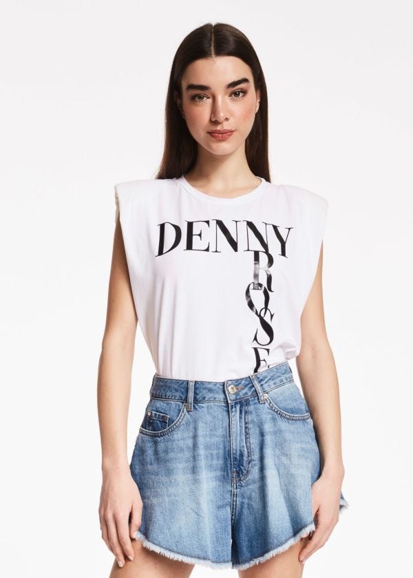 T-shirt con lettering Denny Rose