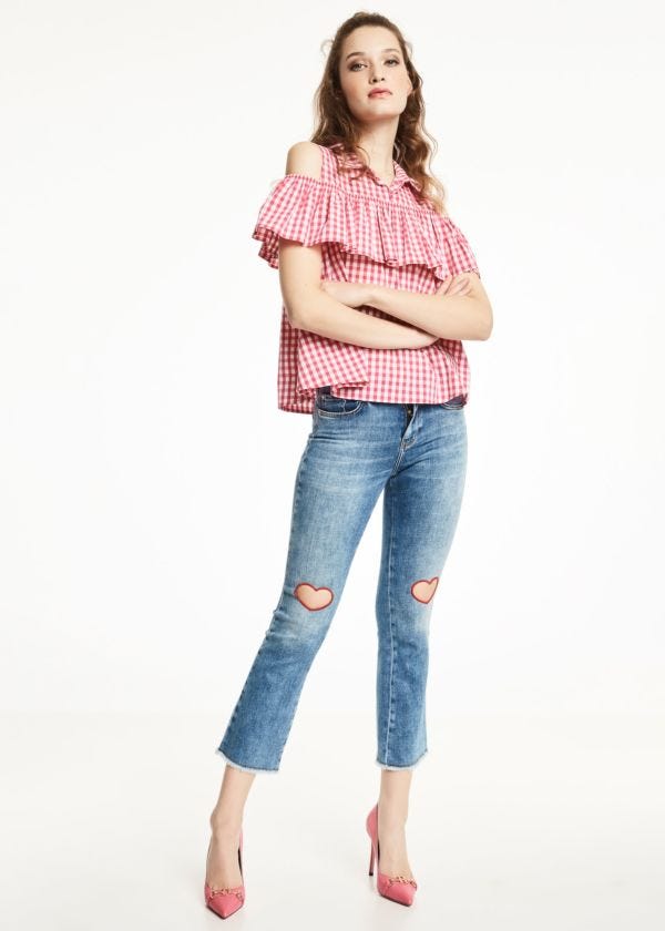 Jeans flaire cropped Denny Rose Jeans