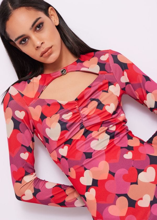 Dress with hearts