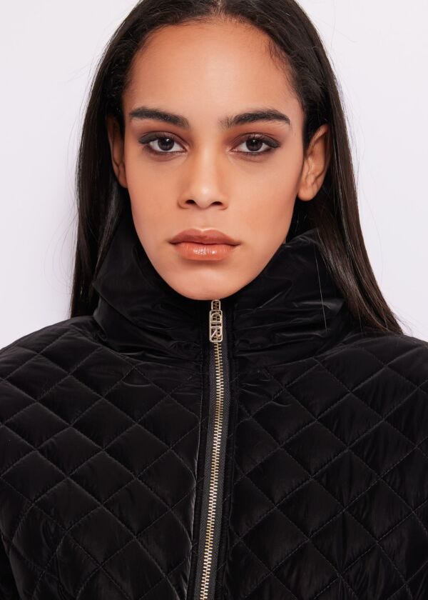 Quilted down jacket