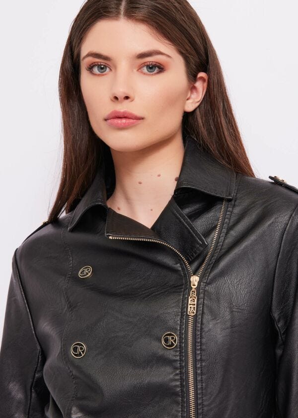 Faux-leather biker jacket Denny Rose