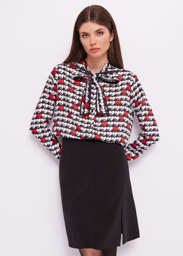 Shirt with hearts Denny Rose
