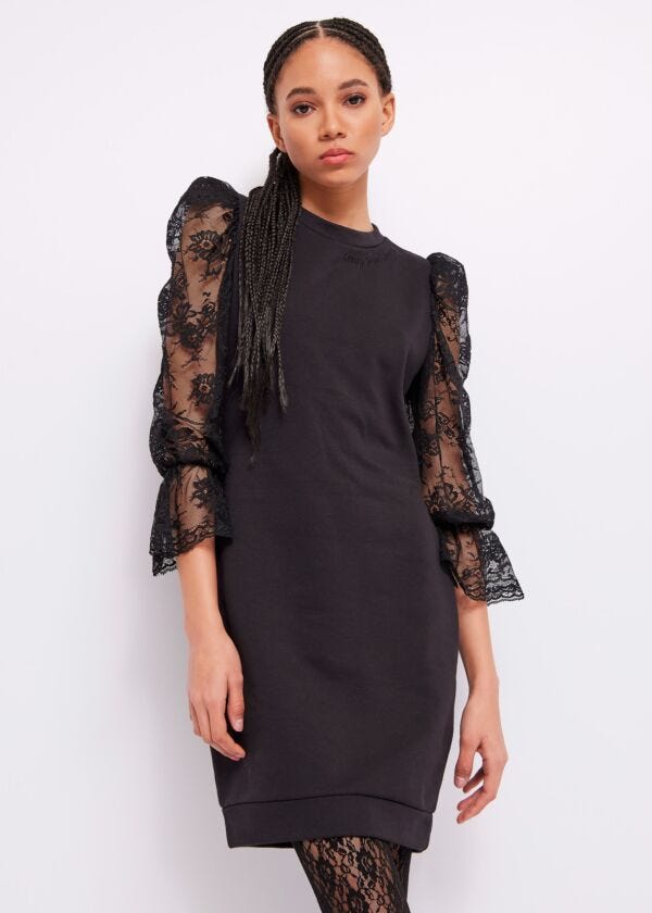 Vestito in felpa con pizzo Denny Rose Jeans