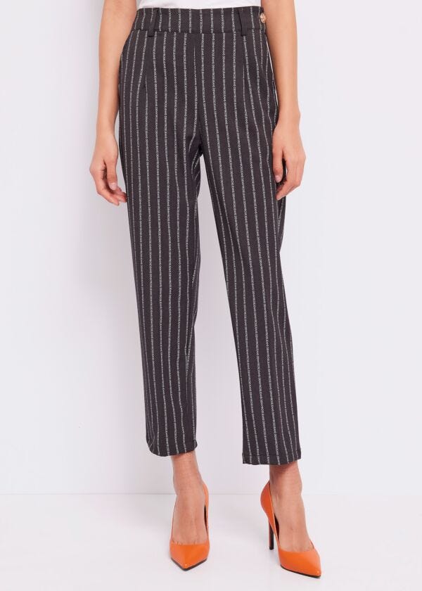 Striped cropped trousers Denny Rose Jeans