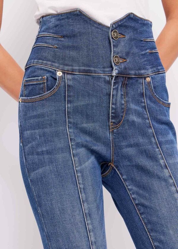 High-waist skinny jeans