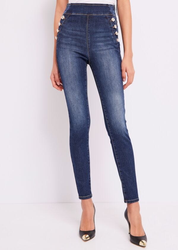 Jeans with jewel buttons Denny Rose Jeans