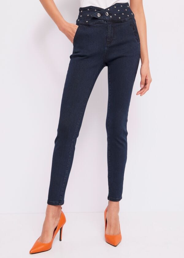 Jeans skinny con stelle Denny Rose Jeans