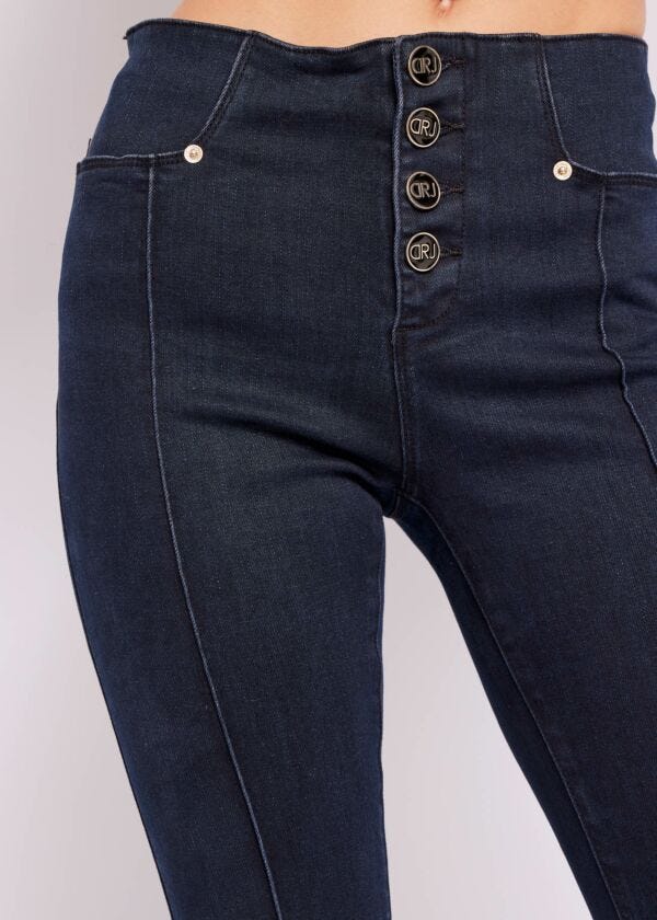 High-waist flared jeans