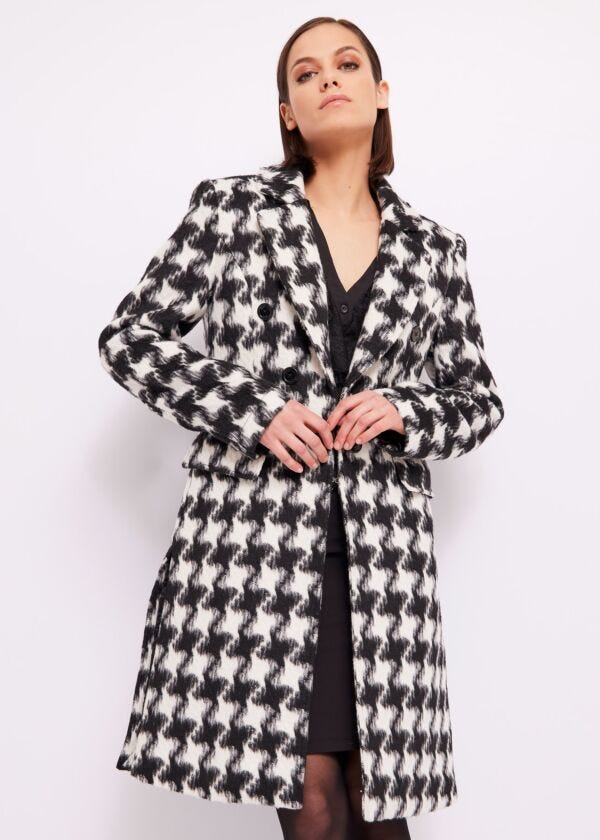 Cappotto pied de poule Denny Rose Jeans