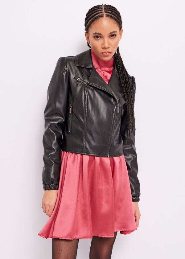 Faux-leather biker jacket Denny Rose Jeans