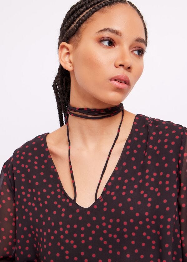 Polka-dot blouse