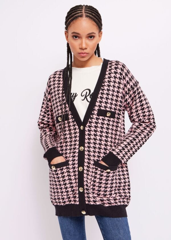 Cardigan pied de poule Denny Rose Jeans