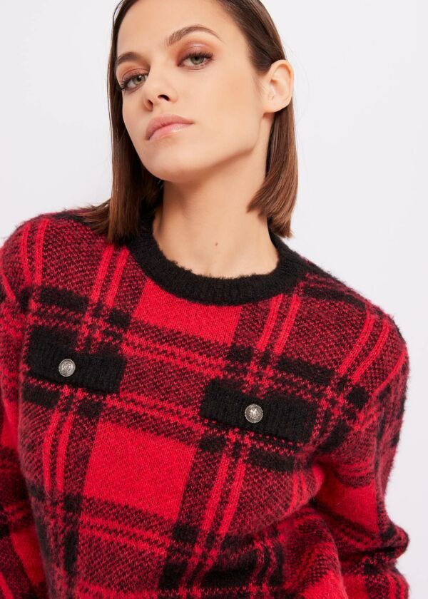 Checked jumper