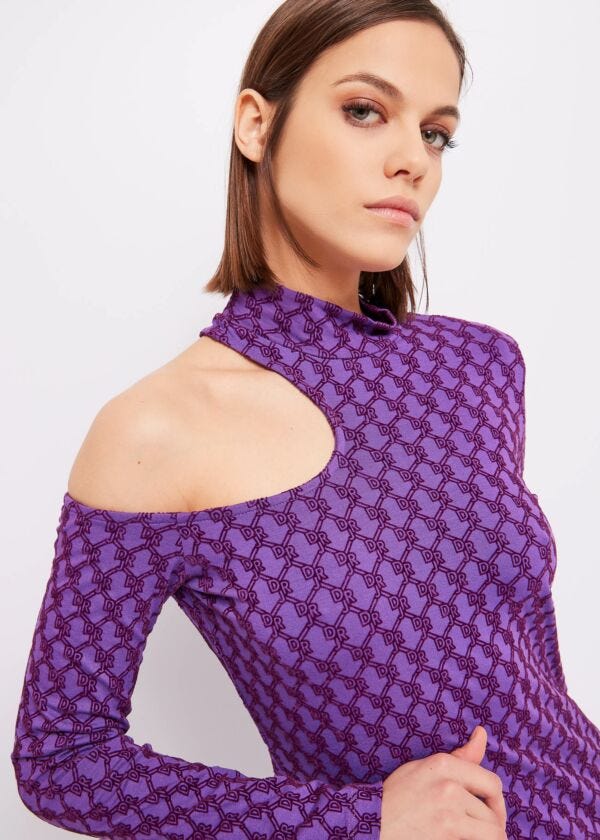 T-shirt with flock print