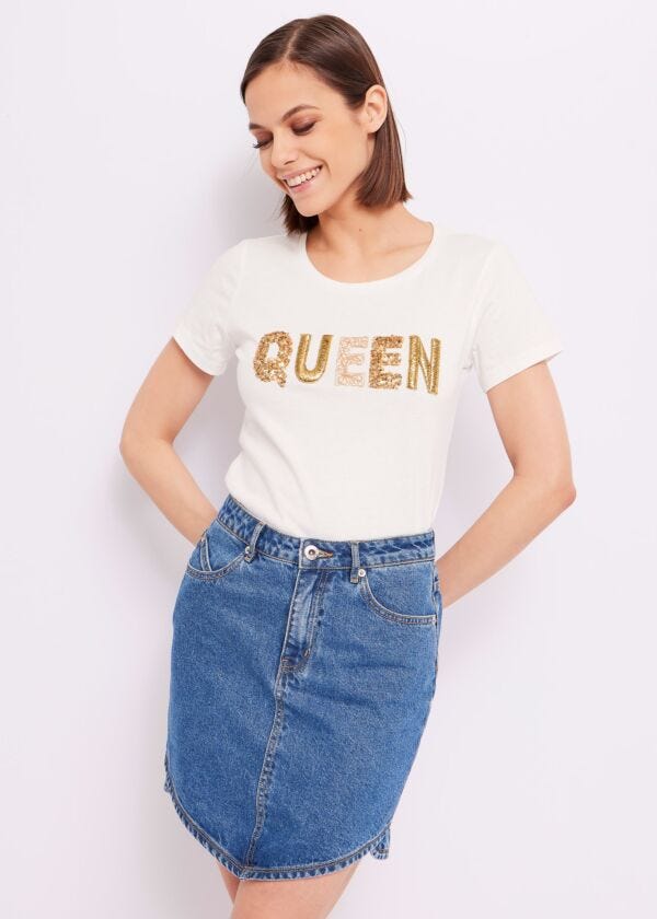 T-shirt con ricamo Denny Rose Jeans