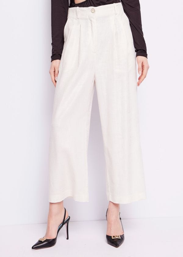Linen-blend trousers Denny Rose