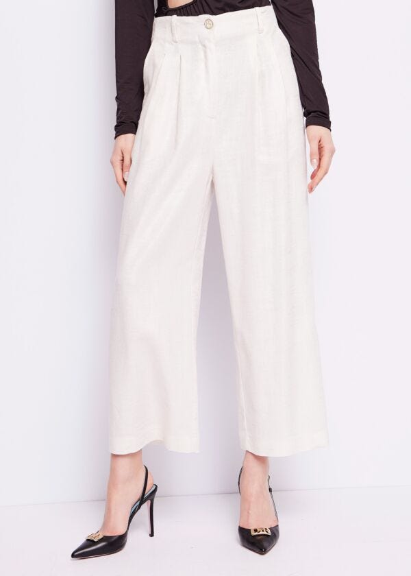 Pantaloni in misto lino Denny Rose