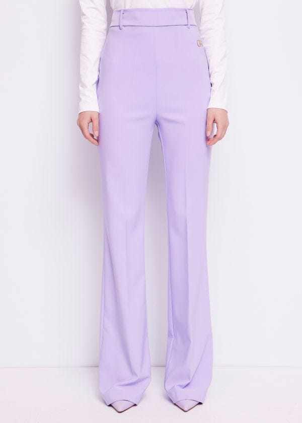 Stretch trousers with pleat Denny Rose