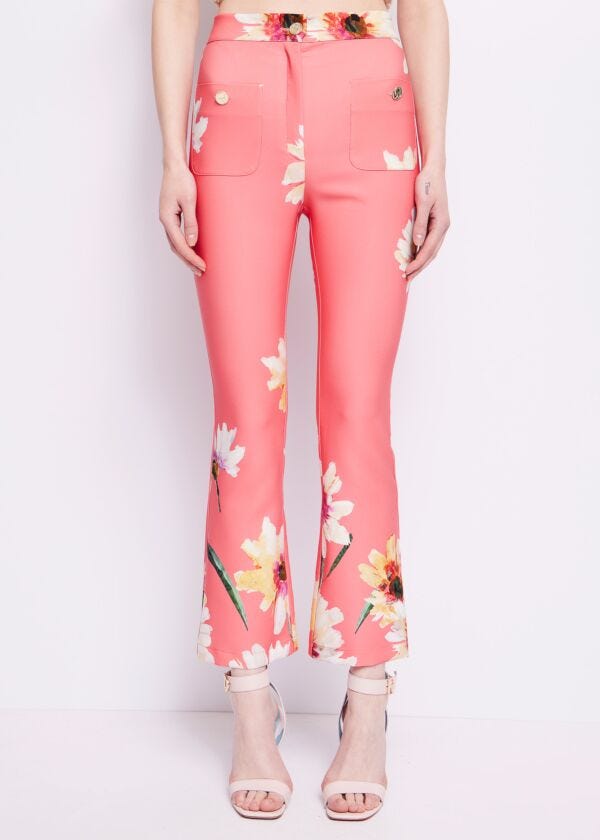 Pantaloni con stampa floreale Denny Rose