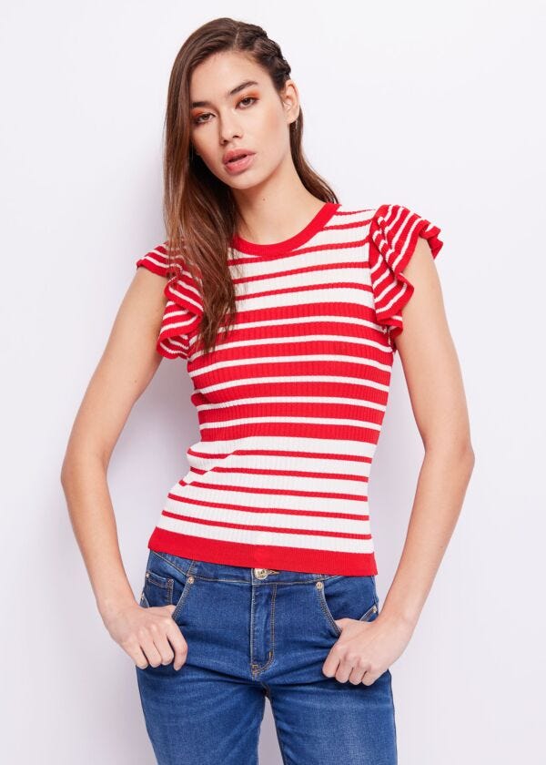 Top in maglia a righe Denny Rose