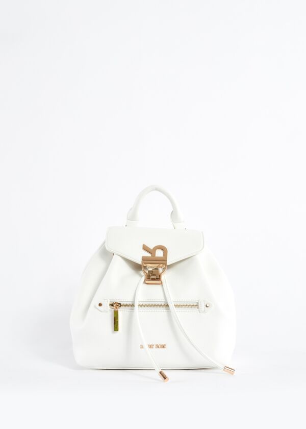 Eco-leather rucksack with logo Denny Rose Borse