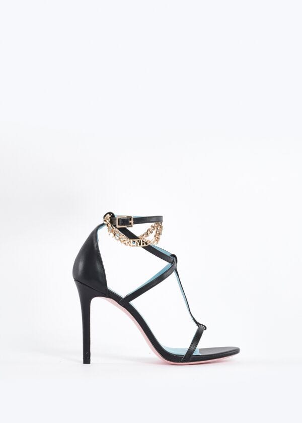 Nappa leather sandals with chain Denny Rose Calzature