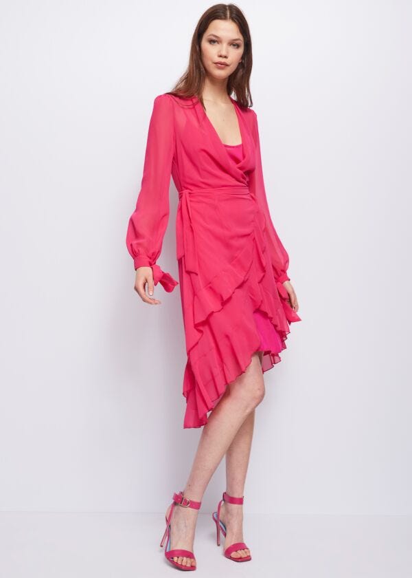 Dress with ruffles and belt Denny Rose Jeans