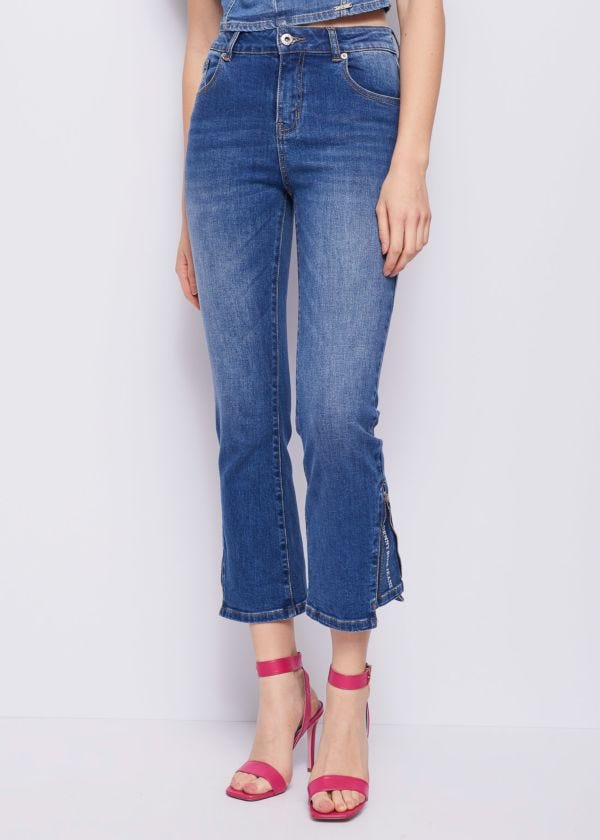 Cropped flared stretch jeans Denny Rose Jeans