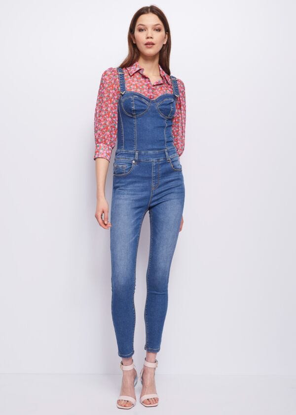 Tuta in denim stretch Denny Rose Jeans