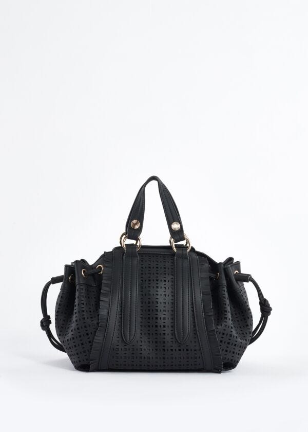 Eco-leather bowler bag