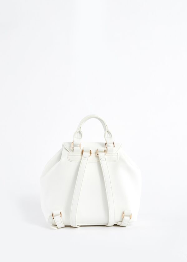Eco-leather rucksack with logo