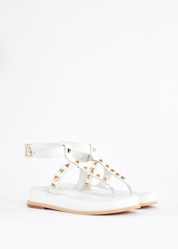 Leather sandals with studs Denny Rose Calzature