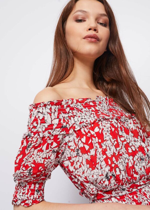 Dress with heart print