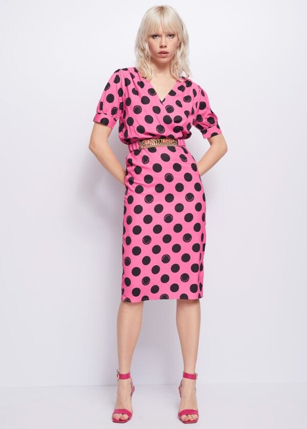 Abito con stampa a pois Denny Rose Jeans