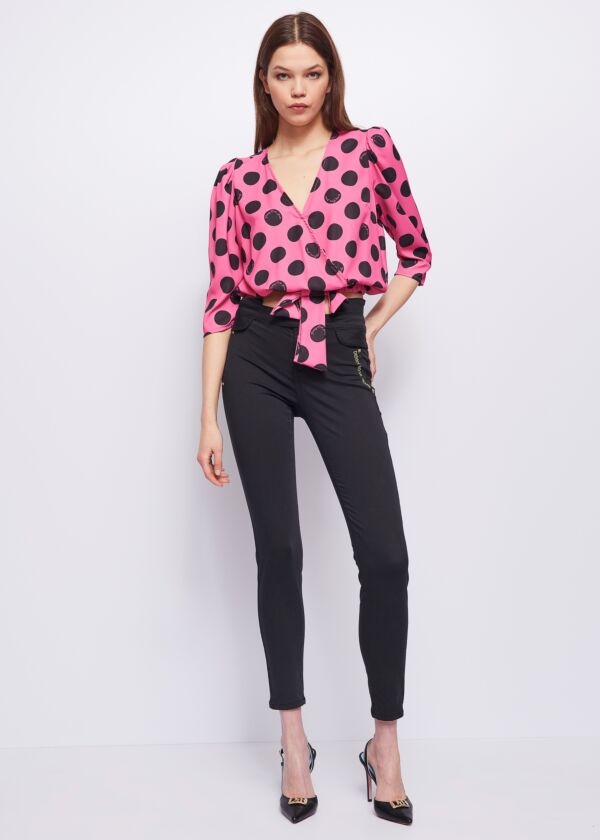 Polka-dot blouse
