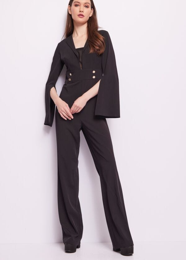 Mono negro con botones Denny Rose