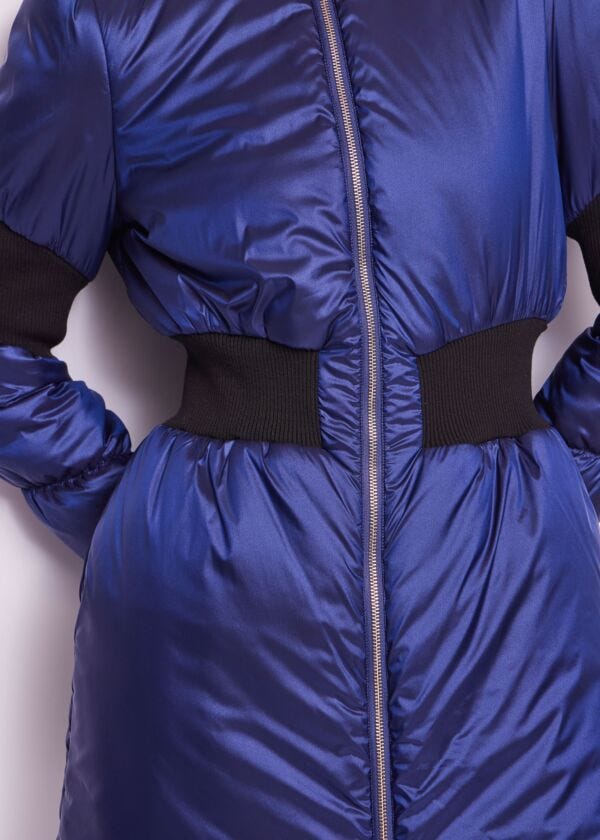 Chaqueta de plumón de nailon azul