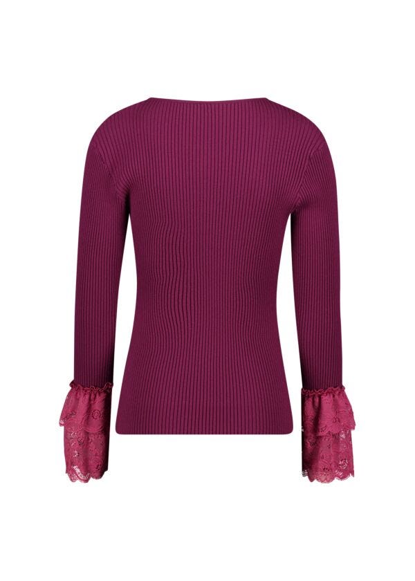 Ribbed lace jumper