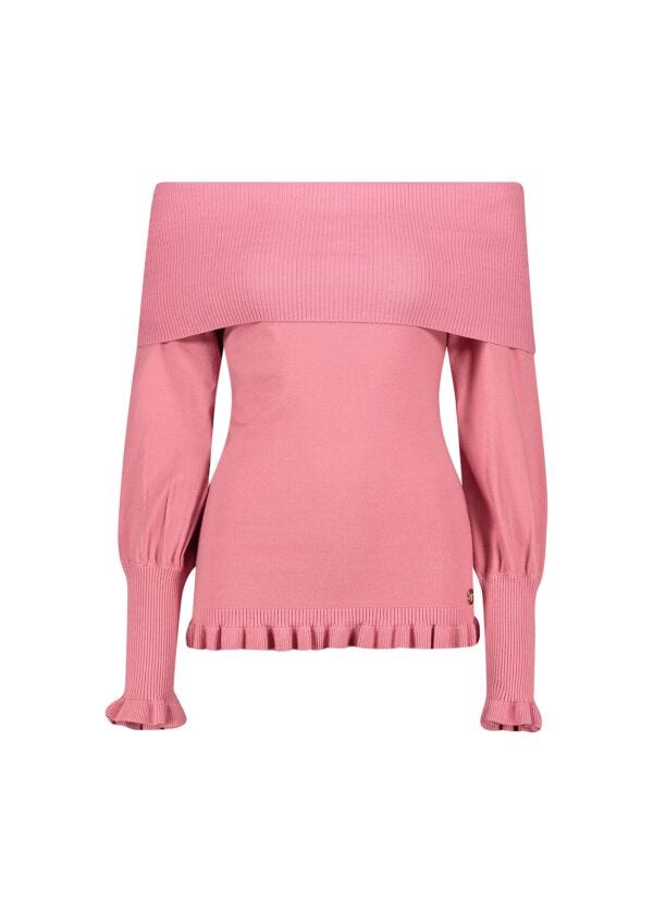 Maglia rosa con scollo asimmetrico Denny Rose