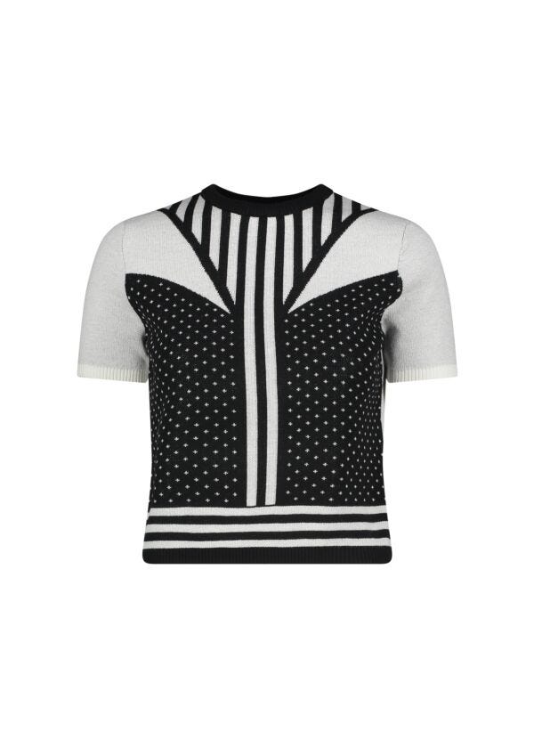 Maglia in misto lana jacquard Denny Rose
