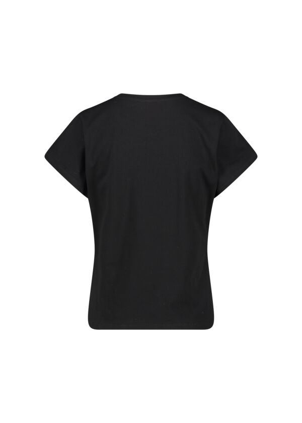 T-shirt nera in cotone con stampa
